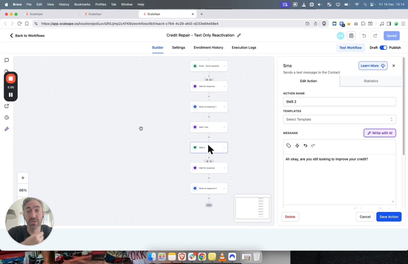 Wait for response step and second SMS in GoHighLevel