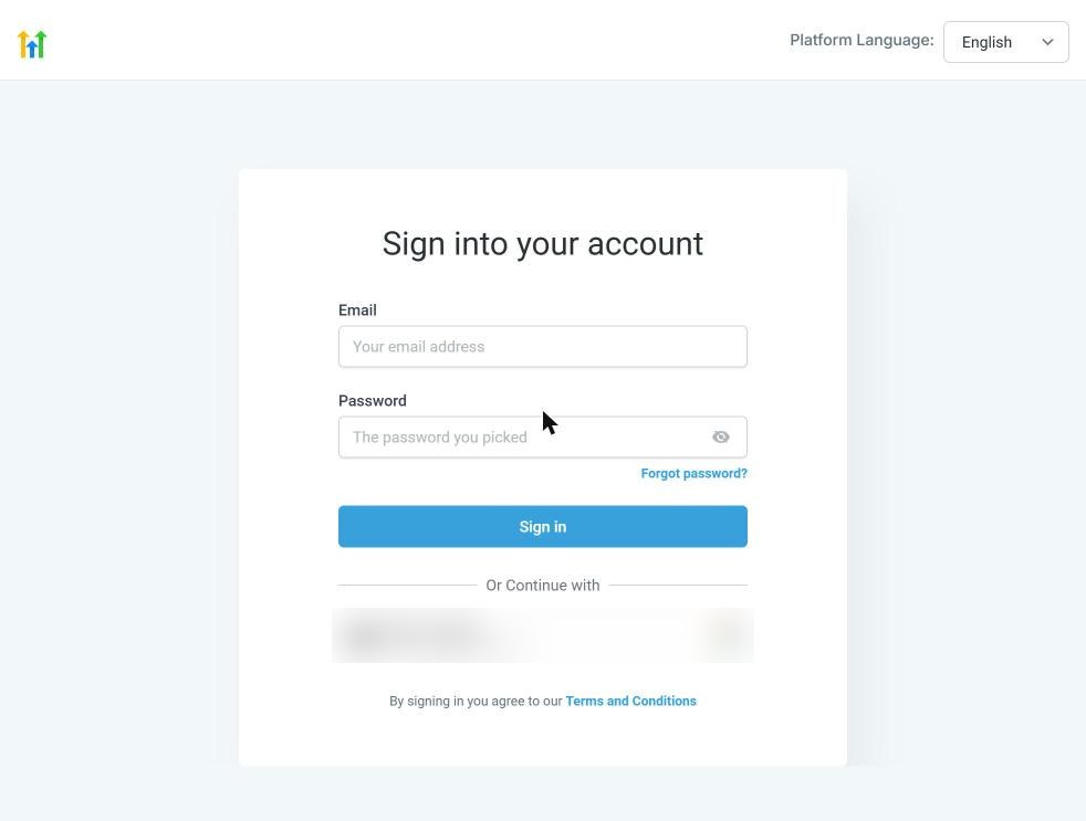 Official GoHighLevel login page at app.gohighlevel.com